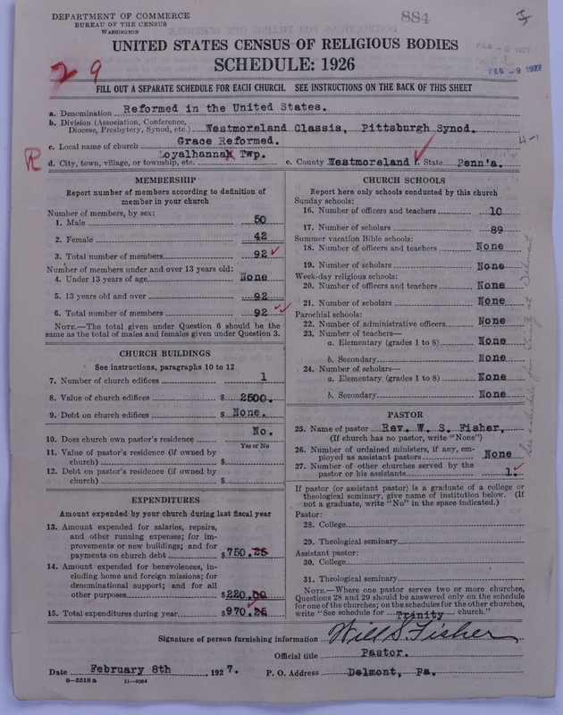 Scan of Reformed Church in the United States: 884