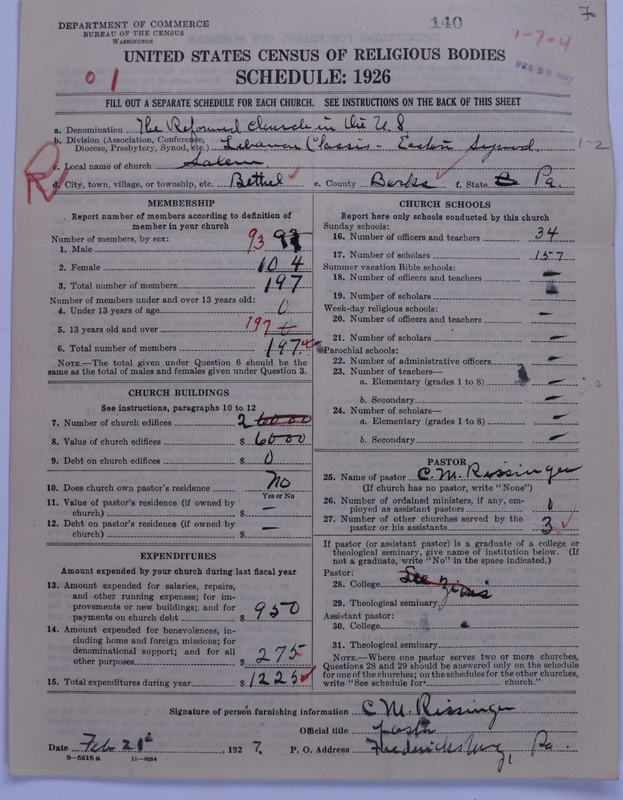 Scan of Reformed Church in the United States: 140
