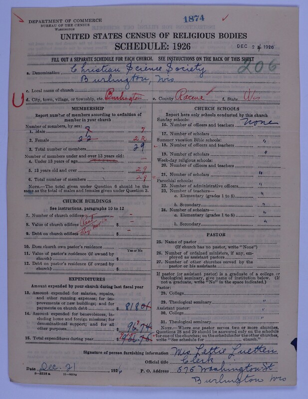 Scan of Church of Christ, Scientist: 1874