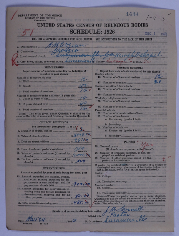 Scan of African Methodist Episcopal Zion Church: 1434