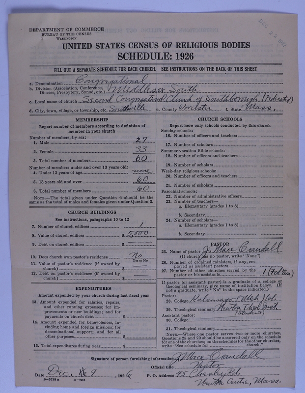Scan of Federated Churches: 152