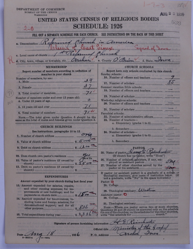 Scan of Reformed Church in America: 639