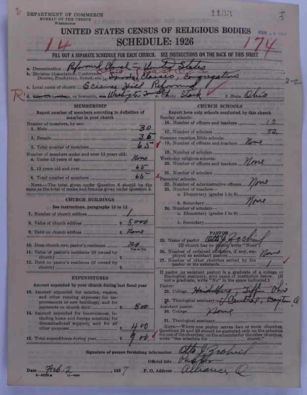 Scan of Reformed Church in the United States: 1133