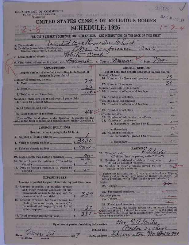 Scan of Church of the United Brethren in Christ: 2618