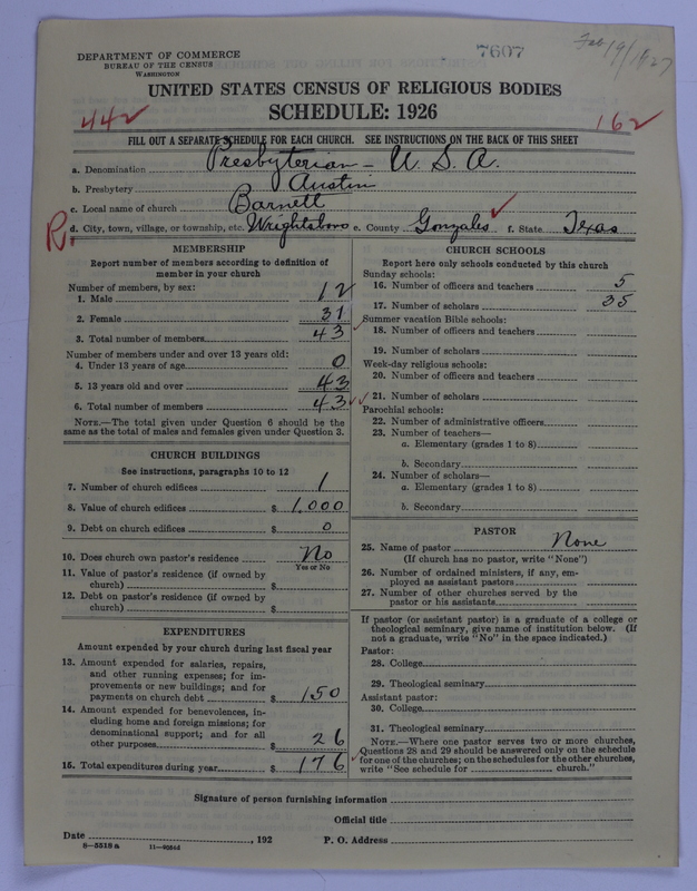 Scan of Presbyterian Church in the United States of America: 7607