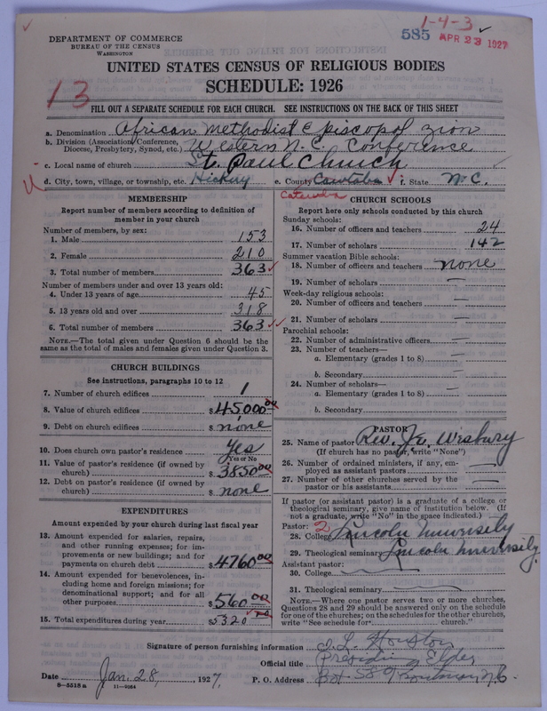 Scan of African Methodist Episcopal Zion Church: 585