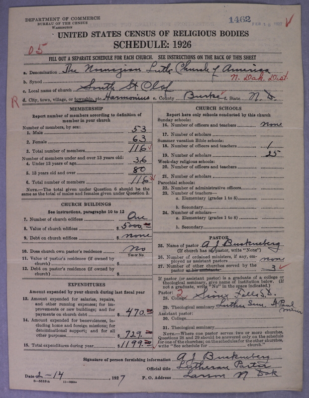 Scan of Norwegian Lutheran Church of America: 1462