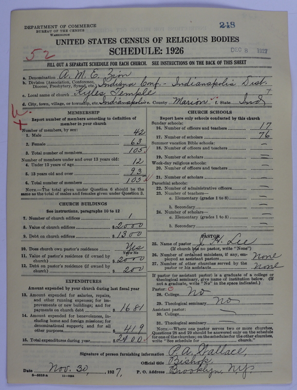 Scan of African Methodist Episcopal Zion Church: 248