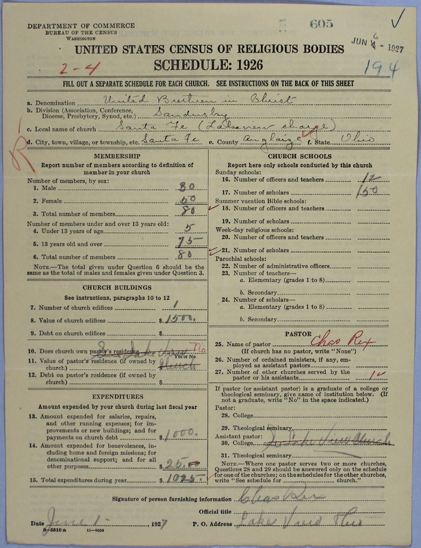 Scan of Church of the United Brethren in Christ: 605