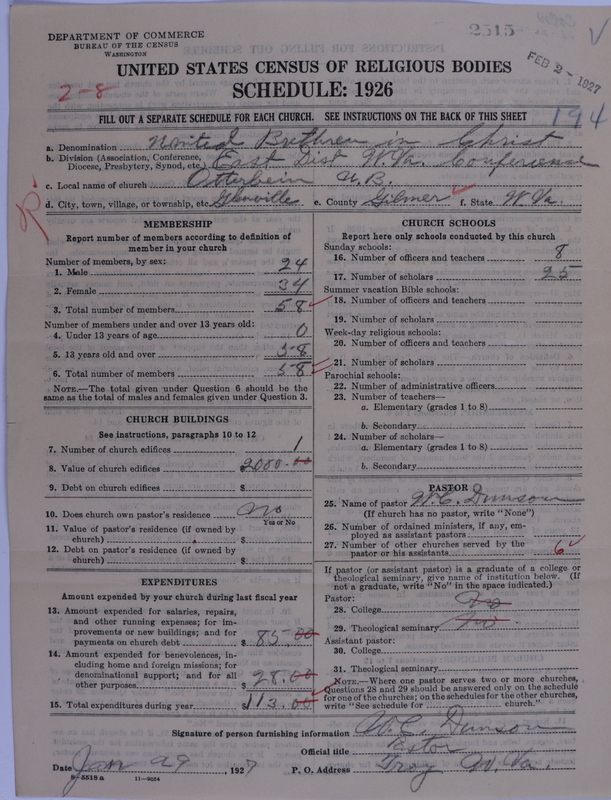 Scan of Church of the United Brethren in Christ: 2515