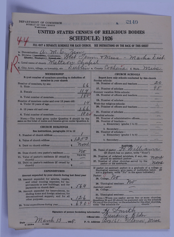 Scan of African Methodist Episcopal Zion Church: 2140