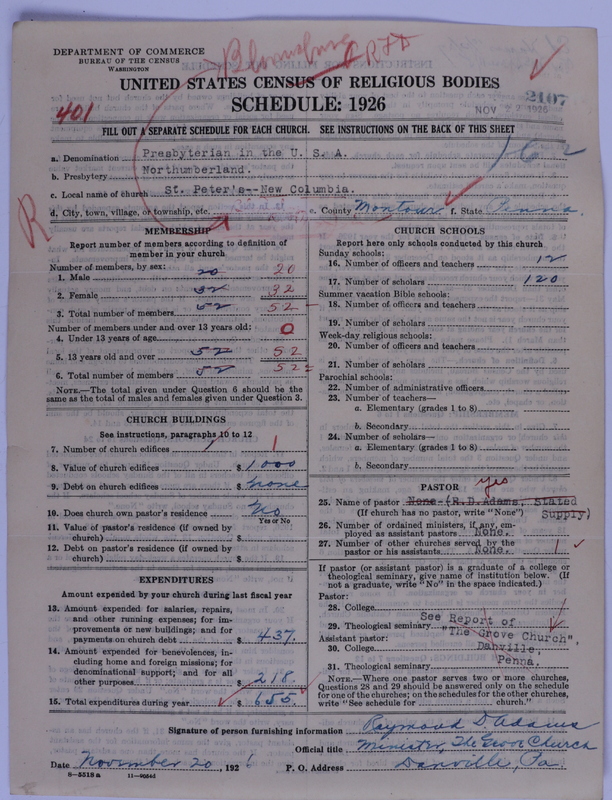 Scan of Presbyterian Church in the United States of America: 2107