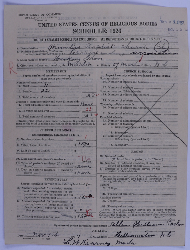 Scan of Colored Primitive Baptists: 116