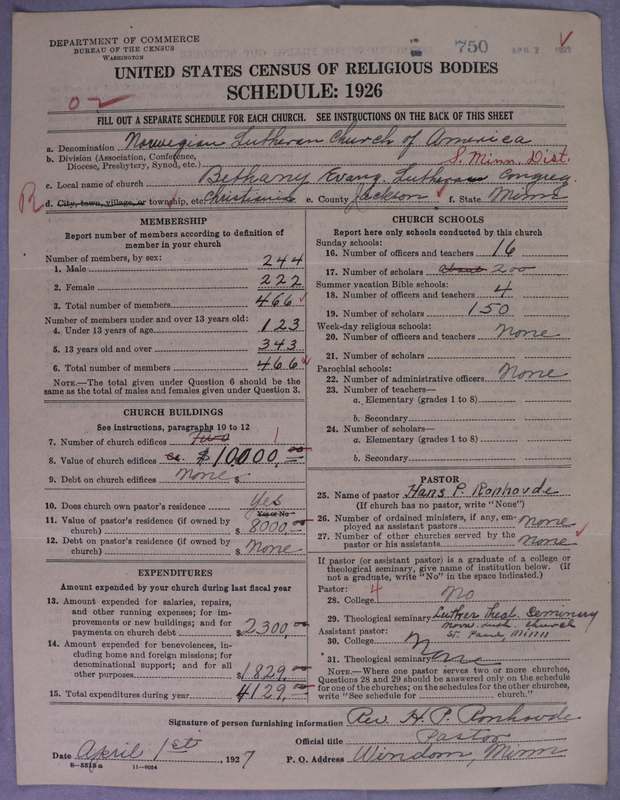 Scan of Norwegian Lutheran Church of America: 750