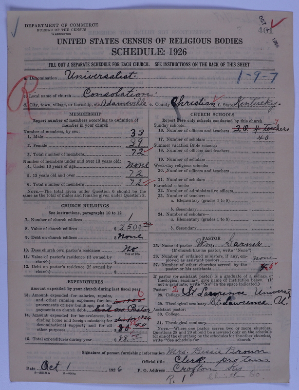 Scan of Universalist Church: 461
