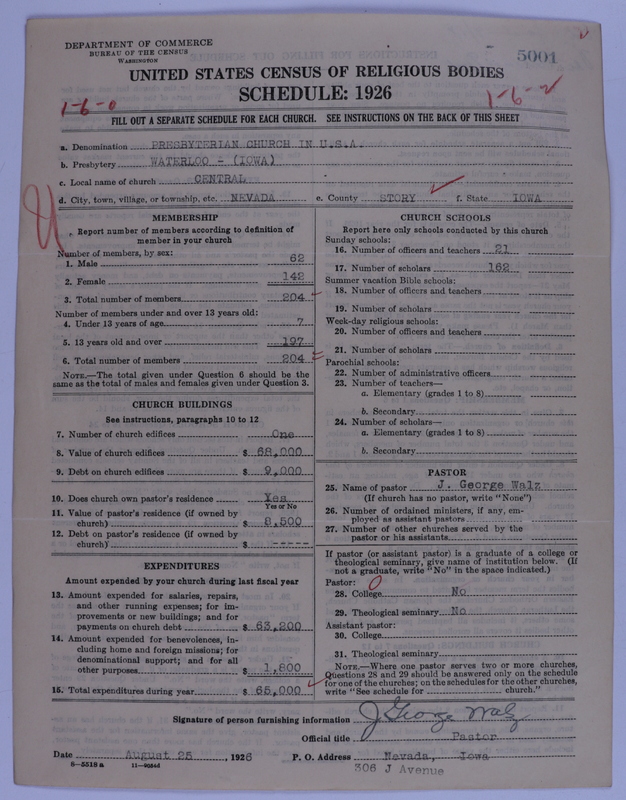 Scan of Presbyterian Church in the United States of America: 5001