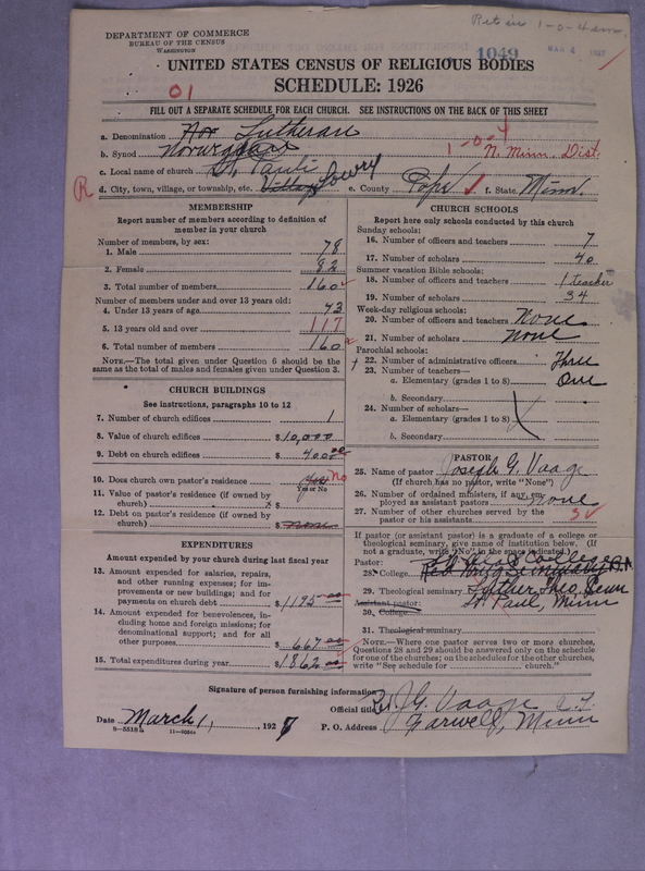 Scan of Norwegian Lutheran Church of America: 1049