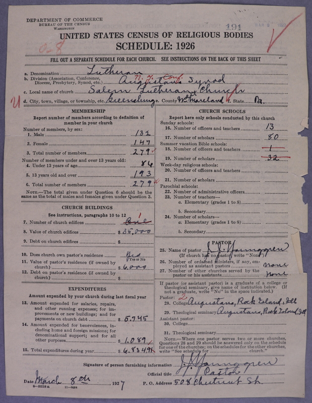 Scan of Evangelical Lutheran Augustana Synod of North America: 191