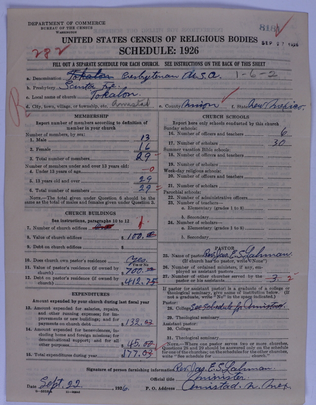 Scan of Presbyterian Church in the United States of America: 8181