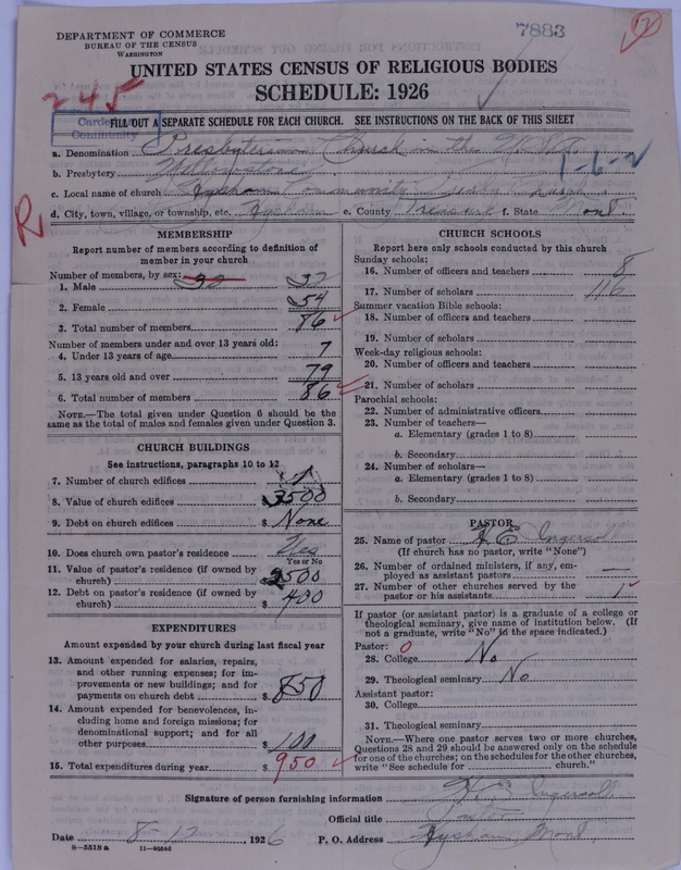 Scan of Presbyterian Church in the United States of America: 7883