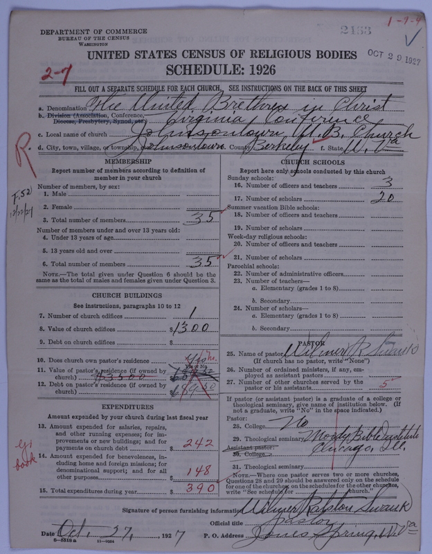 Scan of Church of the United Brethren in Christ: 2463