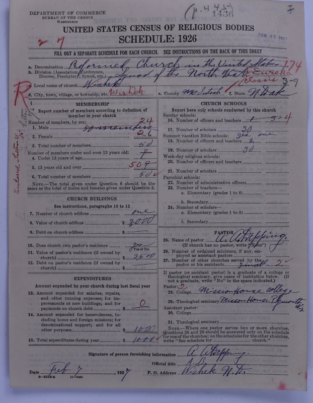 Scan of Reformed Church in the United States: 1436