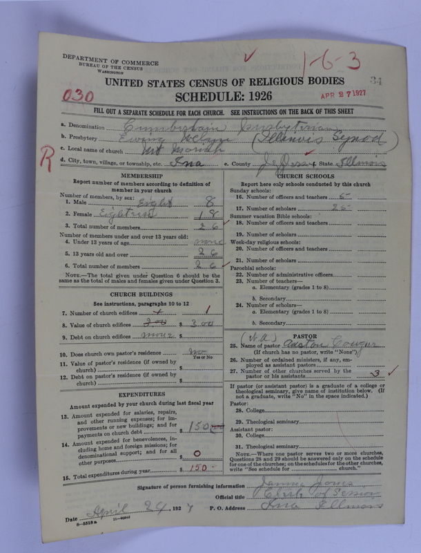 Scan of Cumberland Presbyterian Church: 34