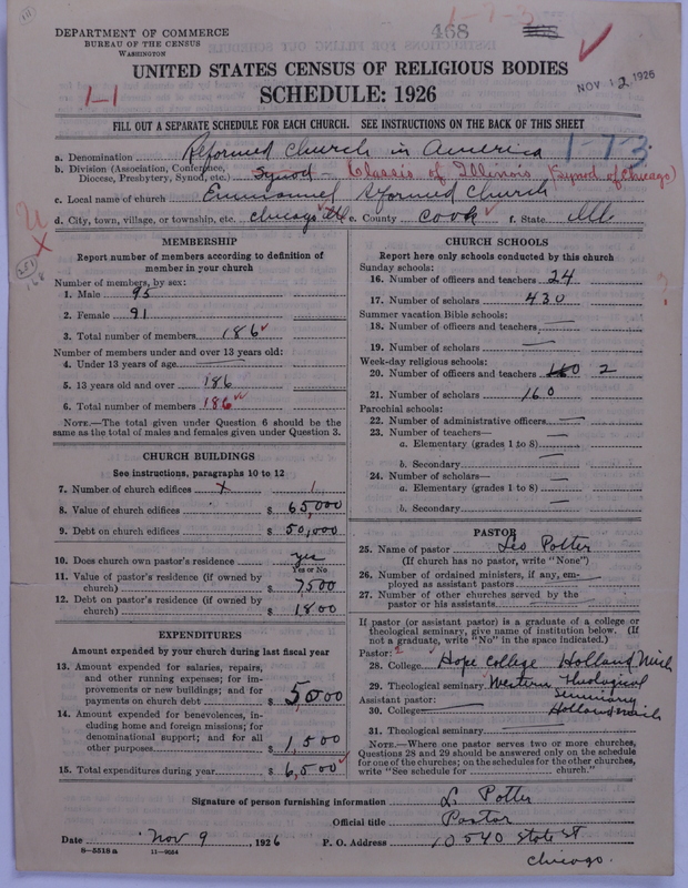 Scan of Reformed Church in America: 468