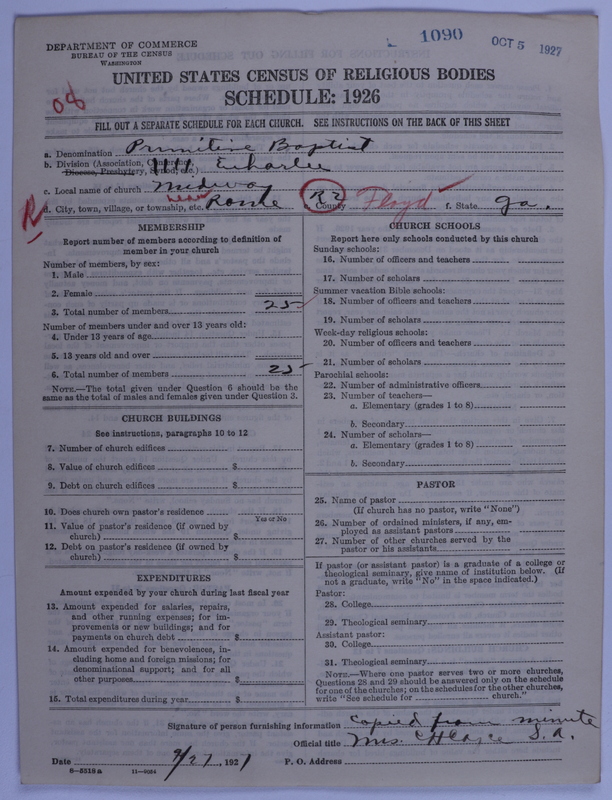 Scan of Primitive Baptists: 1090