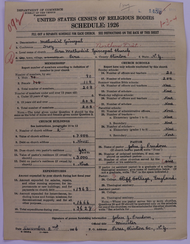 Scan of Methodist Episcopal Church: 1452