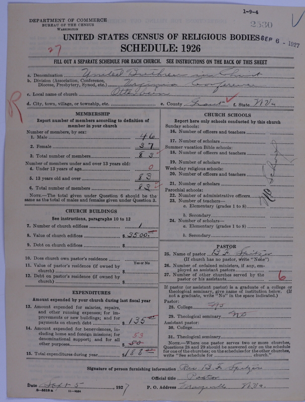 Scan of Church of the United Brethren in Christ: 2530