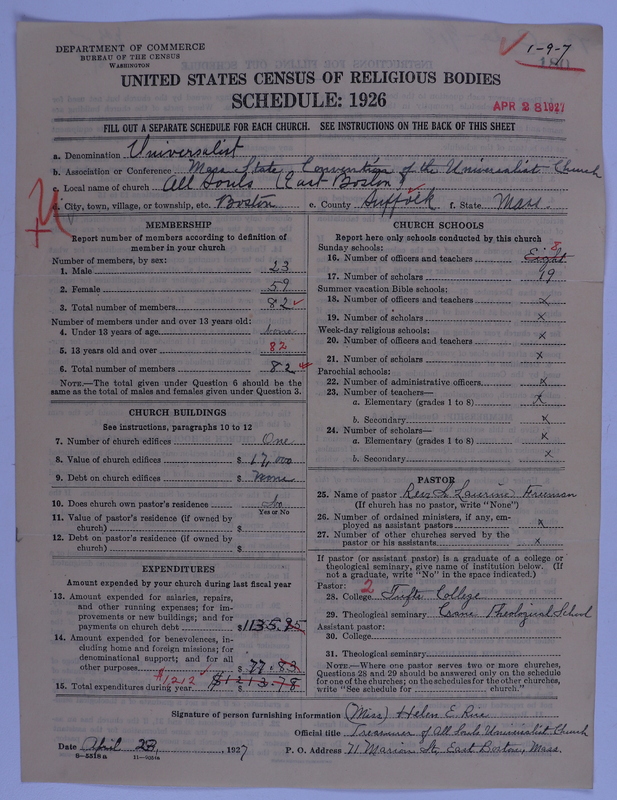 Scan of Universalist Church: 180