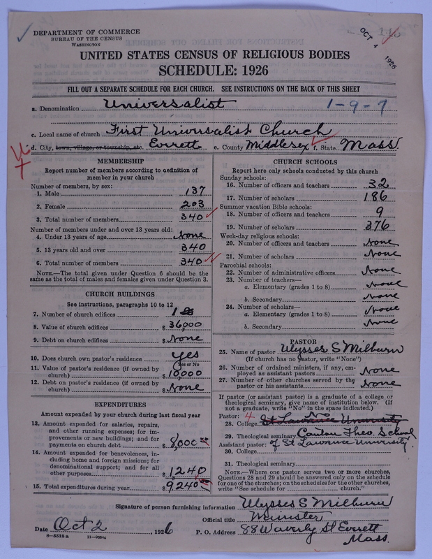 Scan of Universalist Church: 145