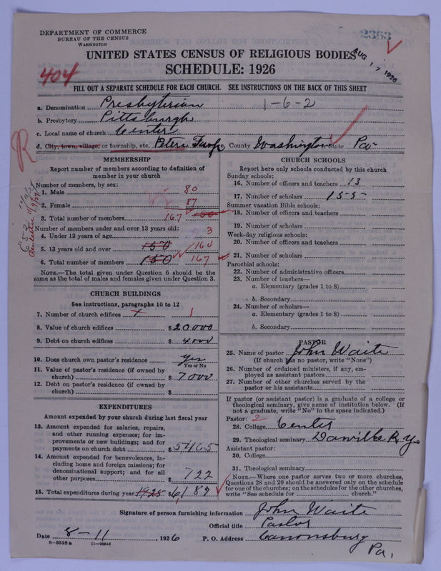Scan of Presbyterian Church in the United States of America: 2363