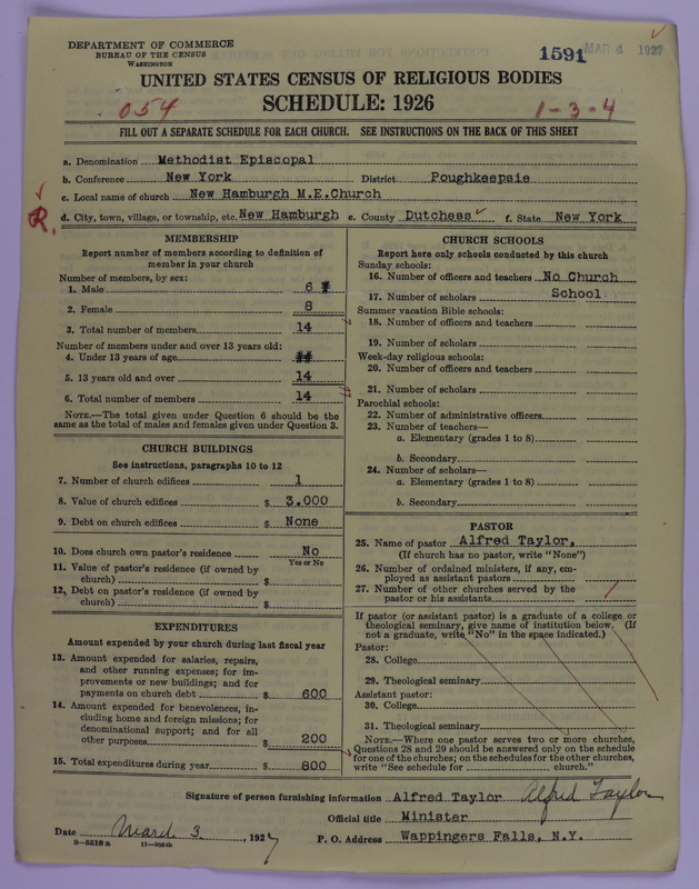 Scan of Methodist Episcopal Church: 1591