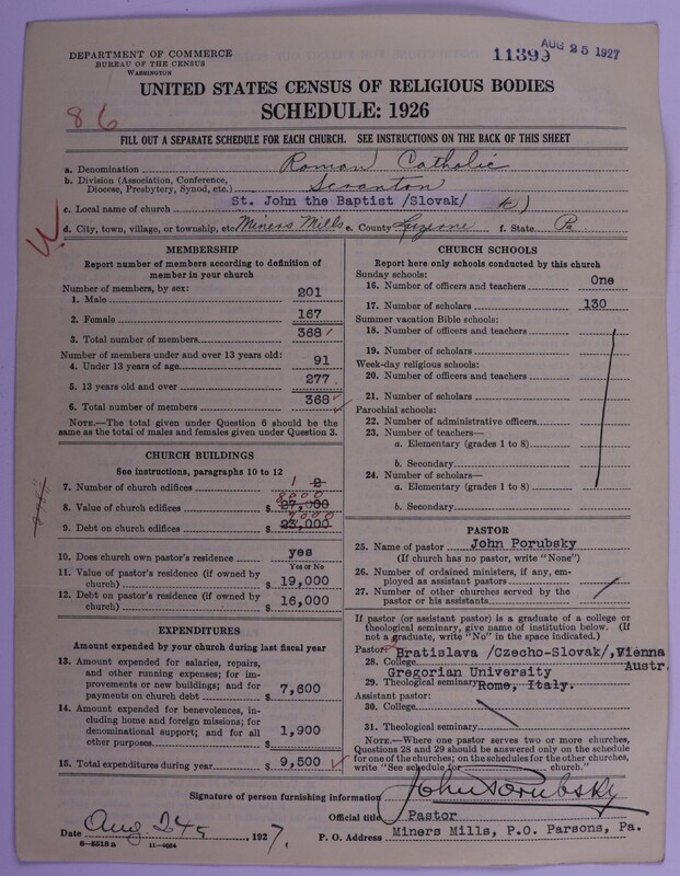 Scan of Roman Catholic Church: 11399
