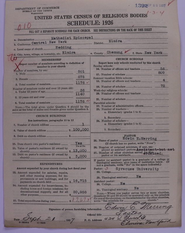 Scan of Methodist Episcopal Church: 1392