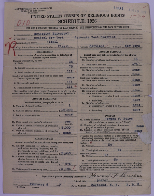 Scan of Methodist Episcopal Church: 1501