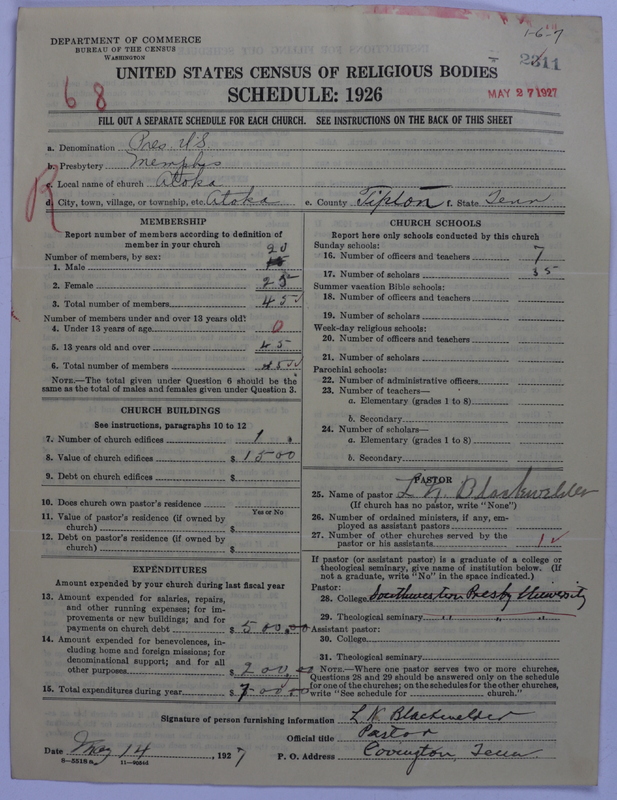 Scan of Presbyterian Church in the United States: 2311