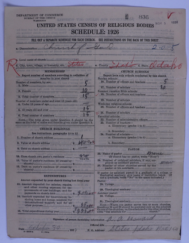 Scan of Church of God (Headquarters, Anderson, Ind.): 836
