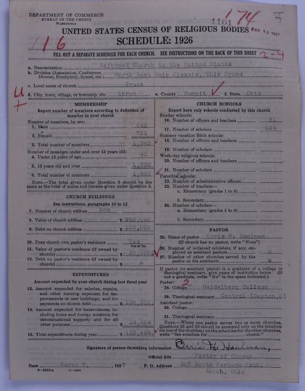 Scan of Reformed Church in the United States: 1161