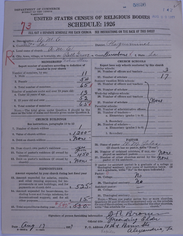 Scan of African Methodist Episcopal Church: 5826
