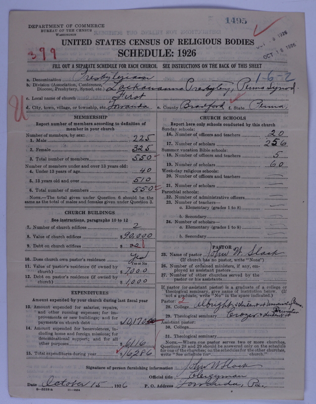Scan of Presbyterian Church in the United States of America: 1495