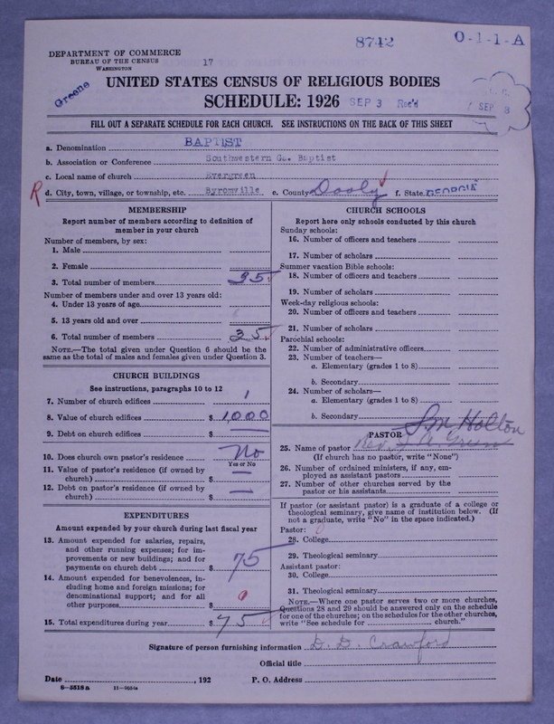 Scan of Negro Baptists: 8742
