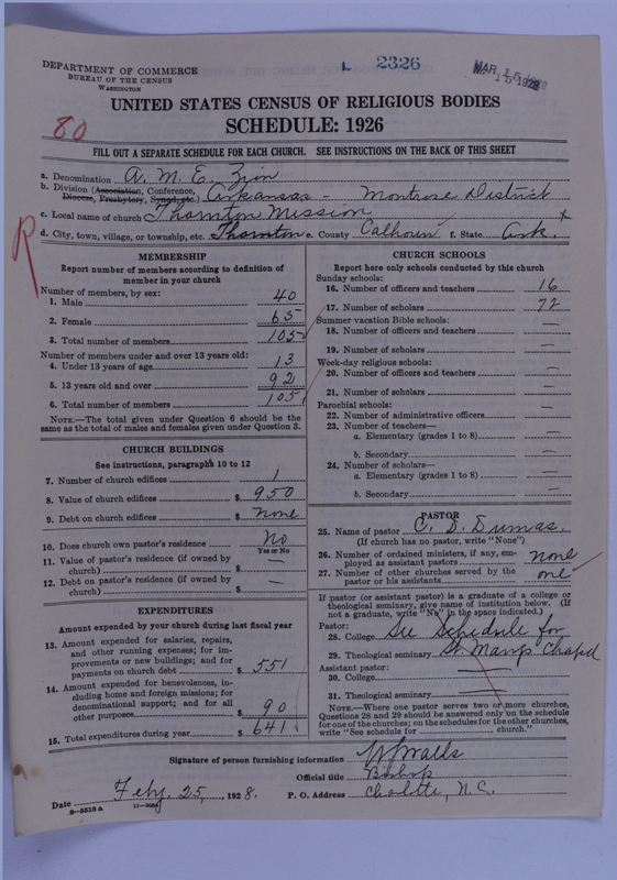 Scan of African Methodist Episcopal Zion Church: 2326