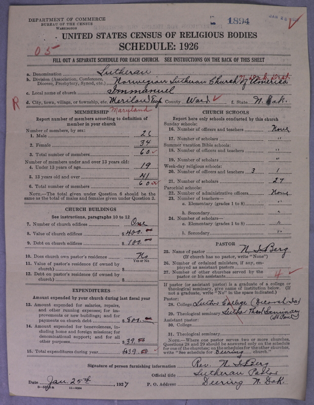 Scan of Norwegian Lutheran Church of America: 1894