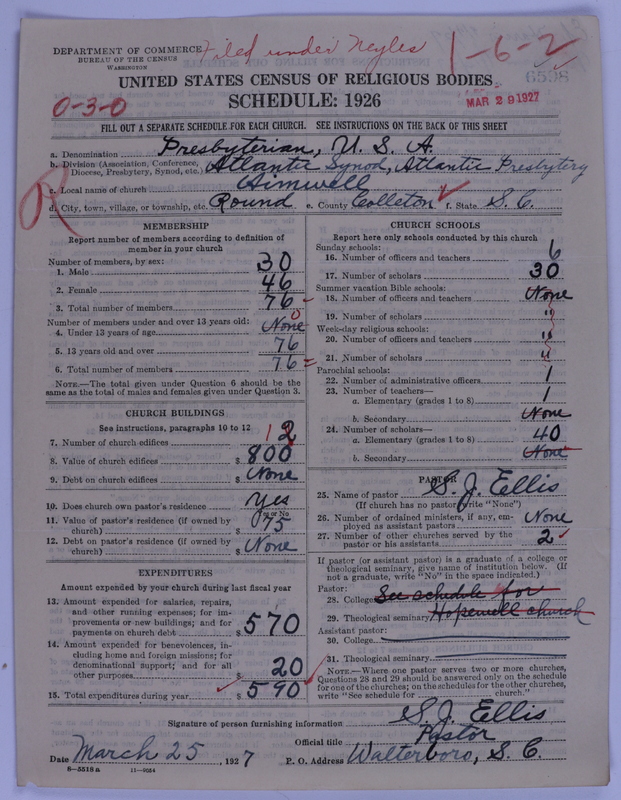 Scan of Presbyterian Church in the United States of America: 6598
