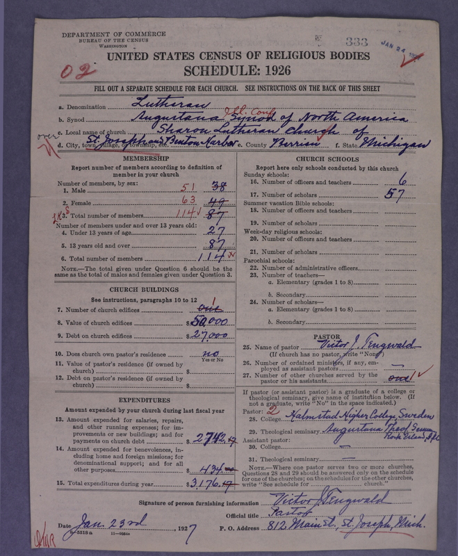 Scan of Evangelical Lutheran Augustana Synod of North America: 333