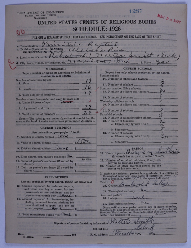 Scan of Primitive Baptists: 1287