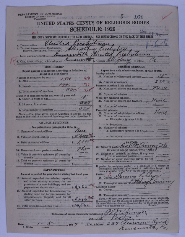 Scan of United Presbyterian Church of North America: 161